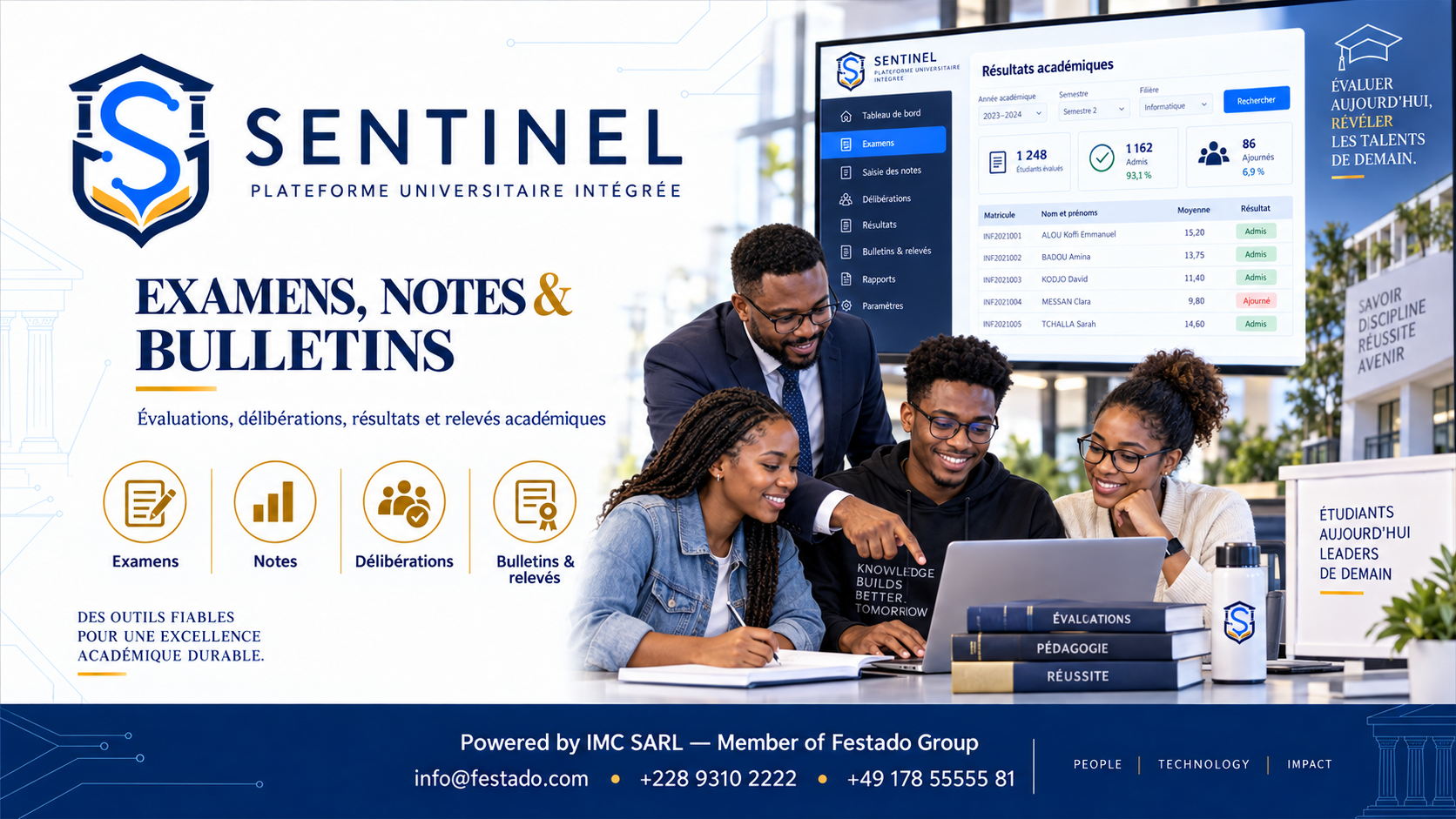 Sentinel — examens, notes et bulletins